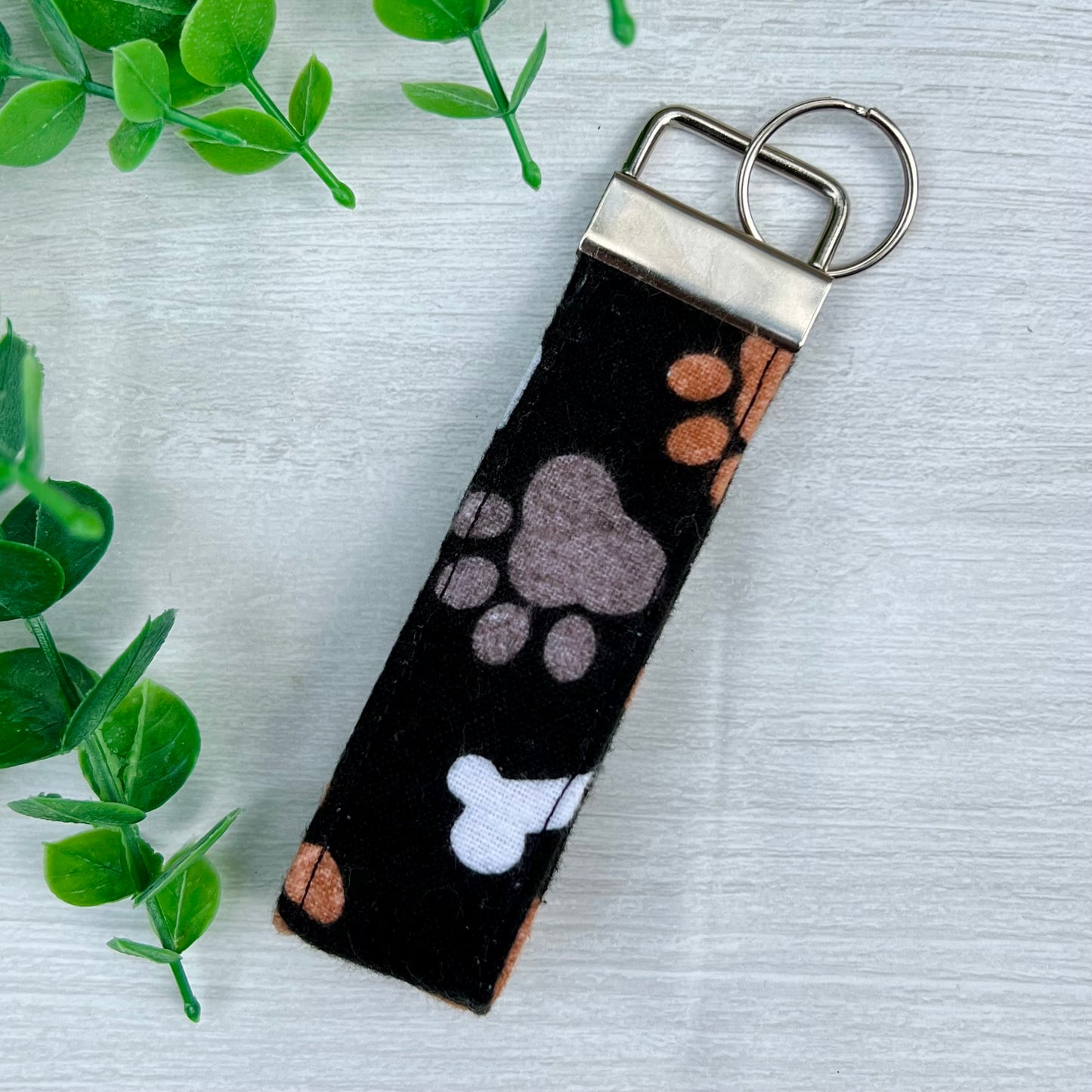 Paw Prints - Fabric Keychain Handle