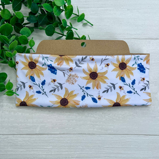 Summer Sunflower Soft Stretch Twist Knot Headband | CrystalxClear Collection