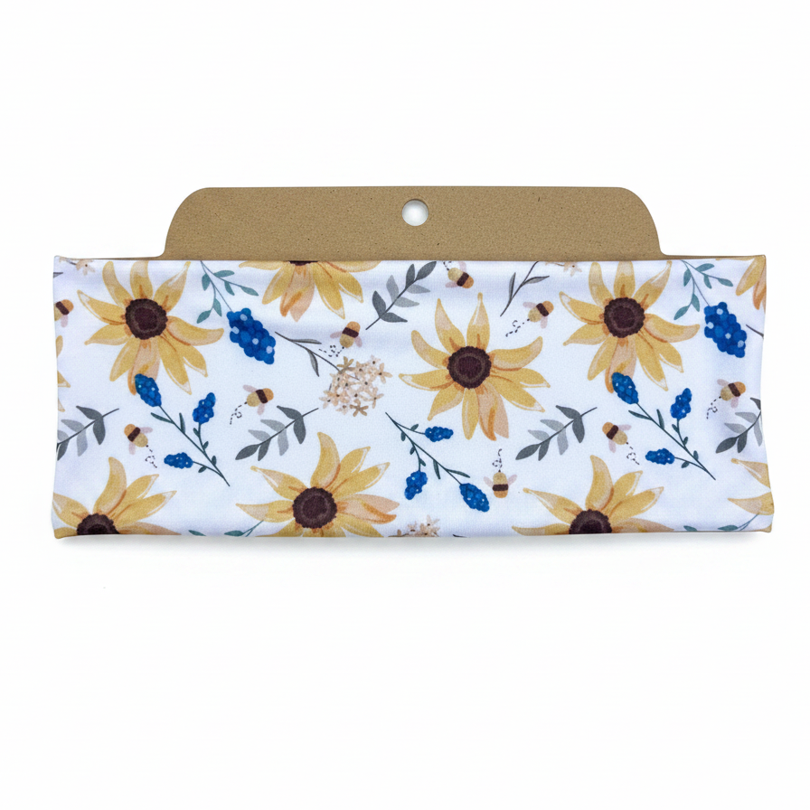 Summer Sunflower Soft Stretch Twist Knot Headband | CrystalxClear Collection