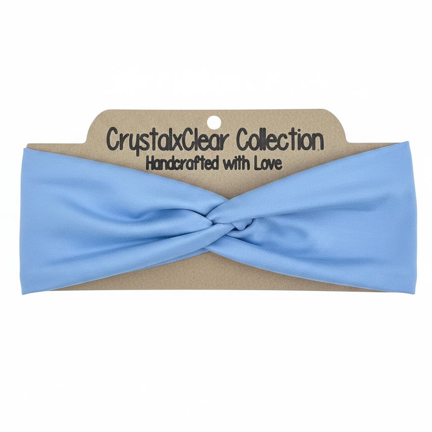 Solid Periwinkle Soft Stretch Twist Knot Headband | CrystalxClear Collection