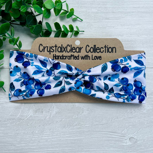 Blueberry Soft Stretch Twist Knot Headband | CrystalxClear Collection