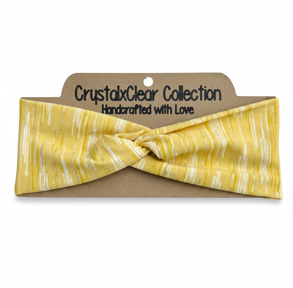 Here Comes the Sun Soft Stretch Twist Knot Headband | CrystalxClear Collection