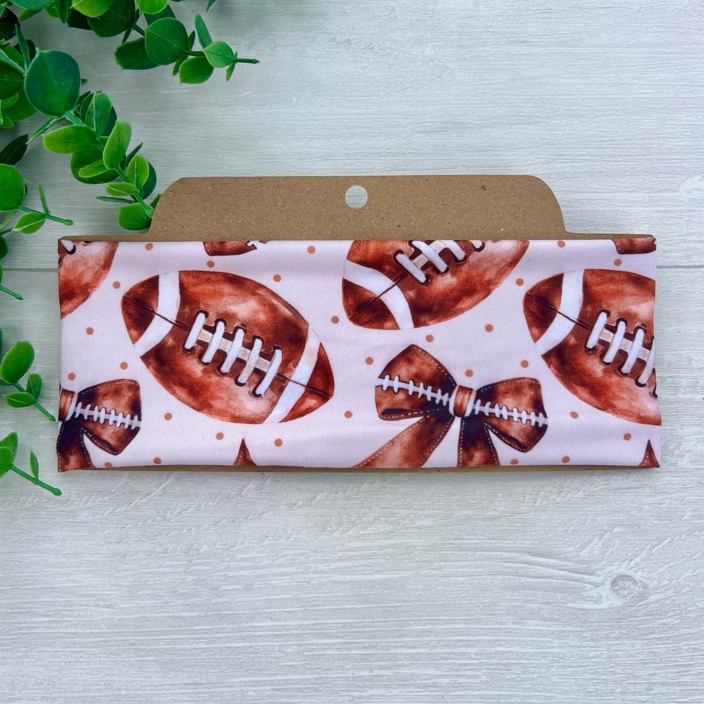 Football Bows Twist Knot Headband