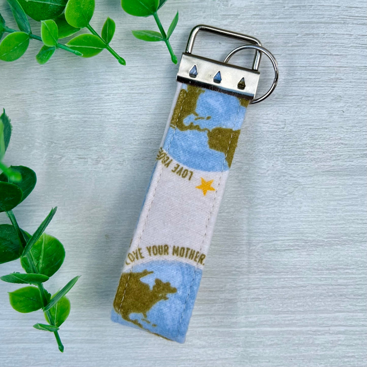 Love Your Mother - Fabric Keychain Handle