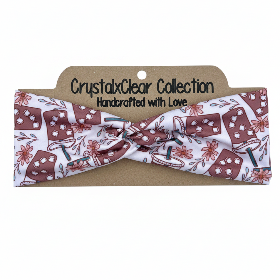 Iced Coffee Soft Stretch Twist Knot Headband | CrystalxClear Collection
