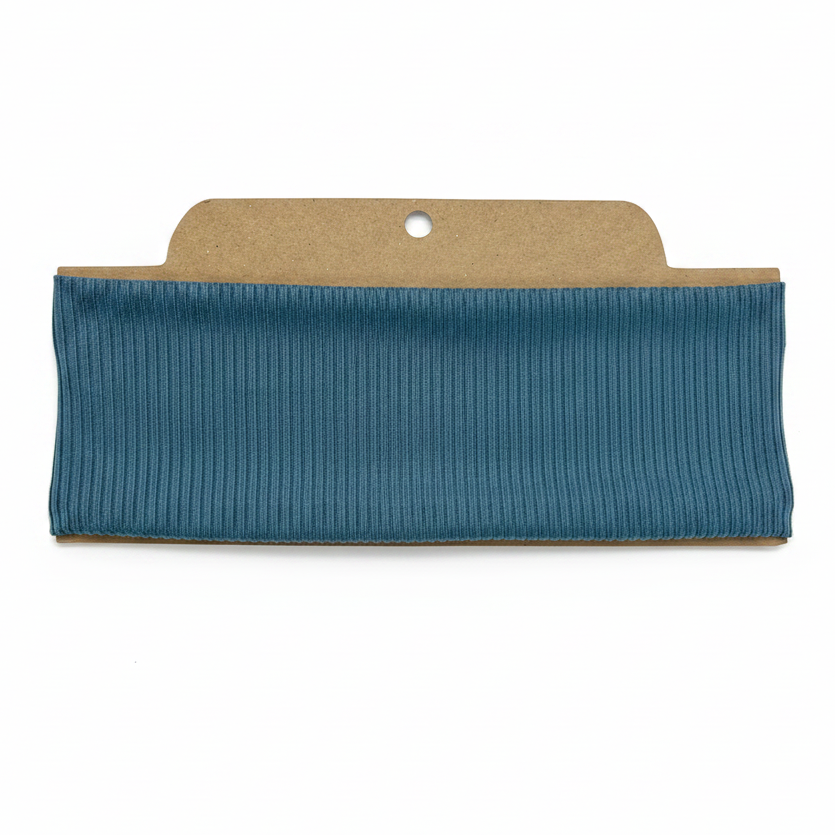 Ribbed Solid Slate Blue Soft Stretch Twist Knot Headband | CrystalxClear Collection