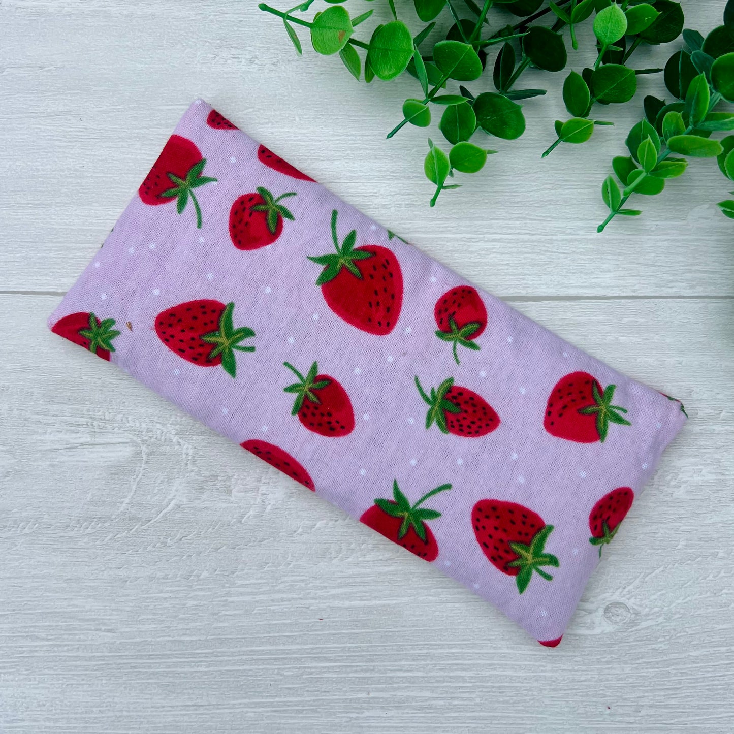 Strawberry Reusable Hot & Cold Eye Mask Therapy Pack | CrystalxClear Collection