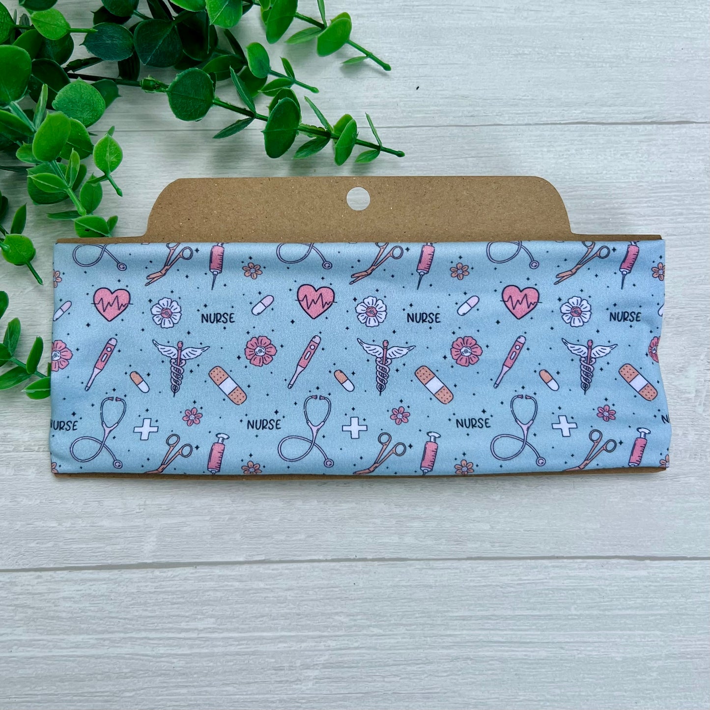 Blue Nurse Soft Stretch Twist Knot Headband | CrystalxClear Collection