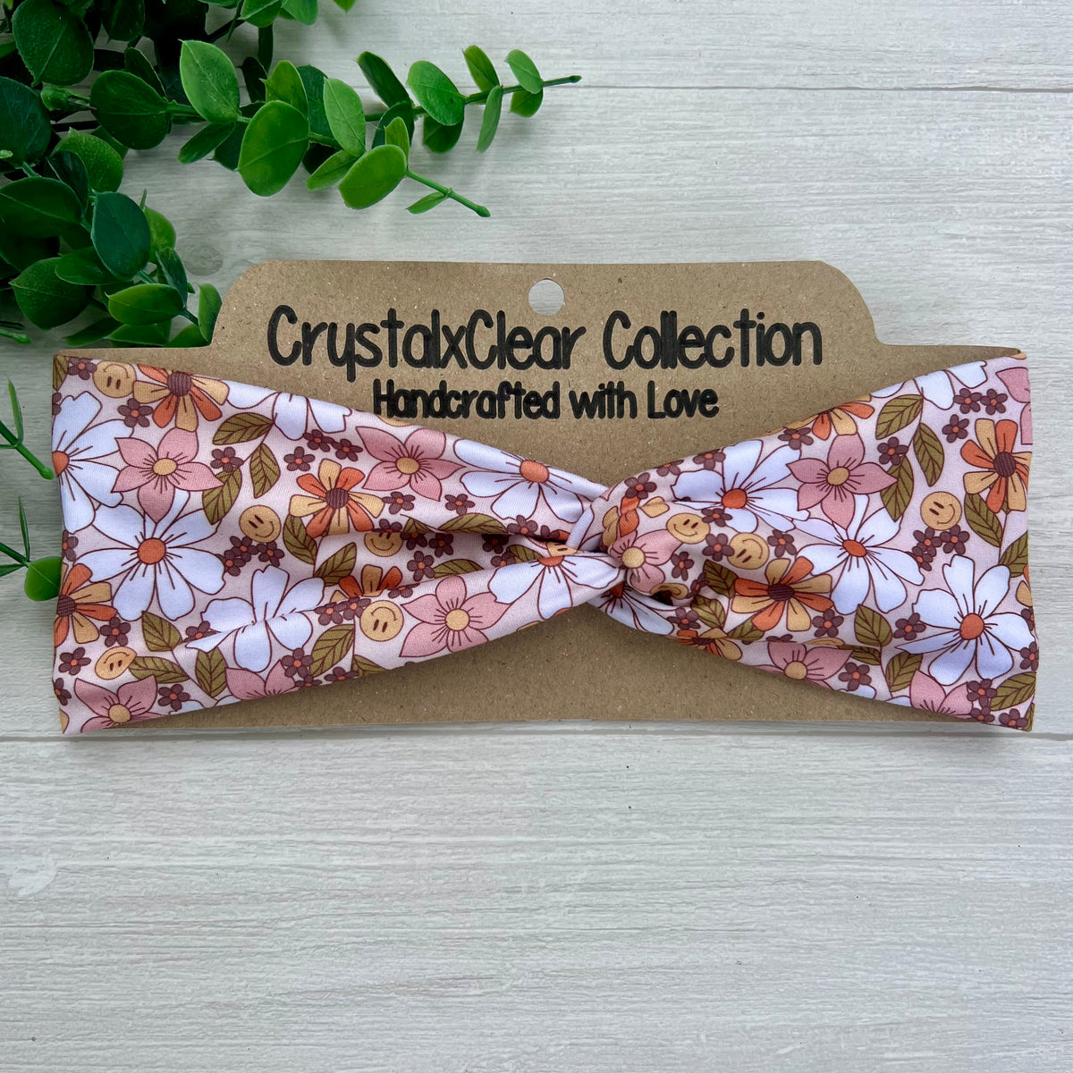 Hidden Smiles Soft Stretch Twist Knot Headband | CrystalxClear Collection