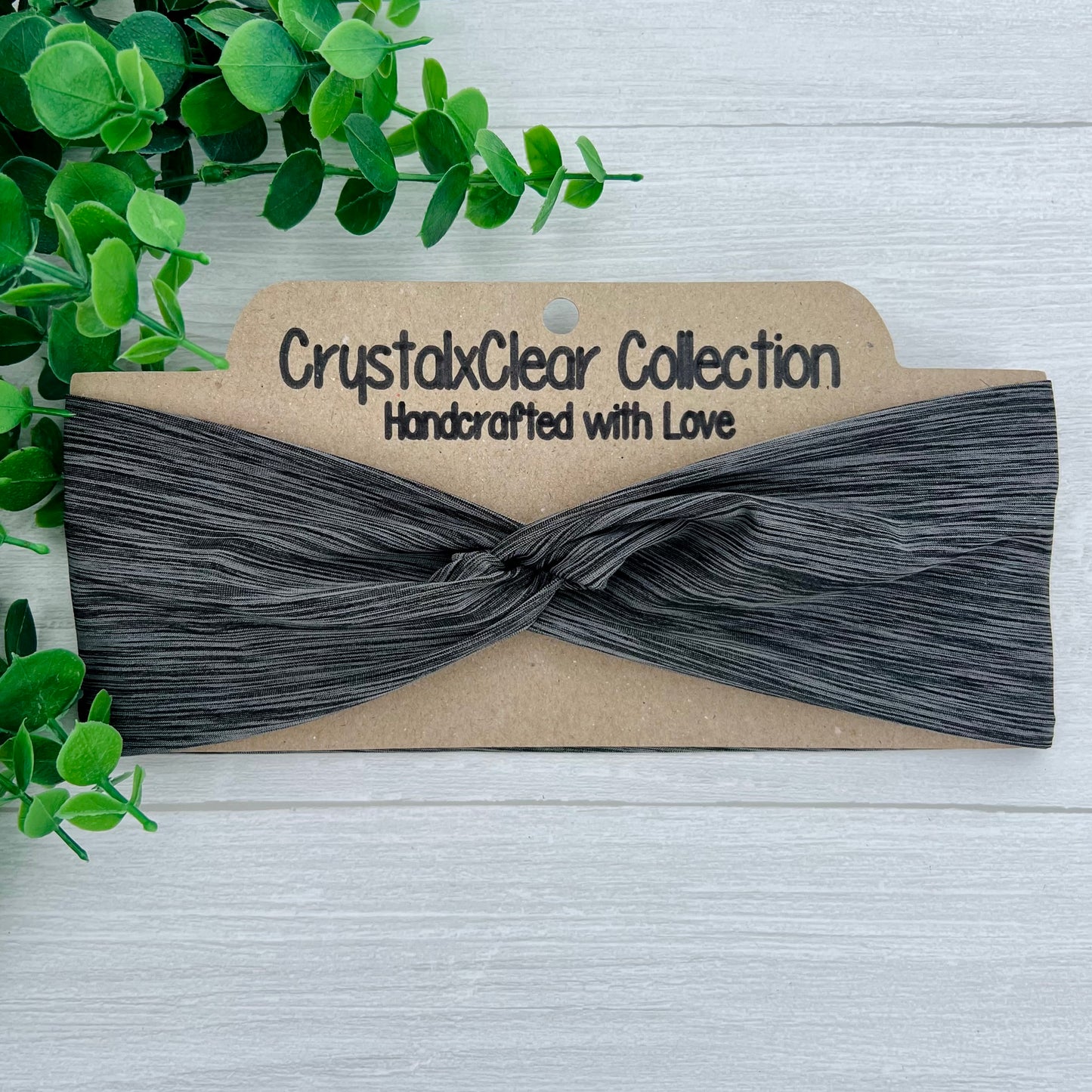 Heather Gray Soft Stretch Twist Knot Headband | CrystalxClear Collection