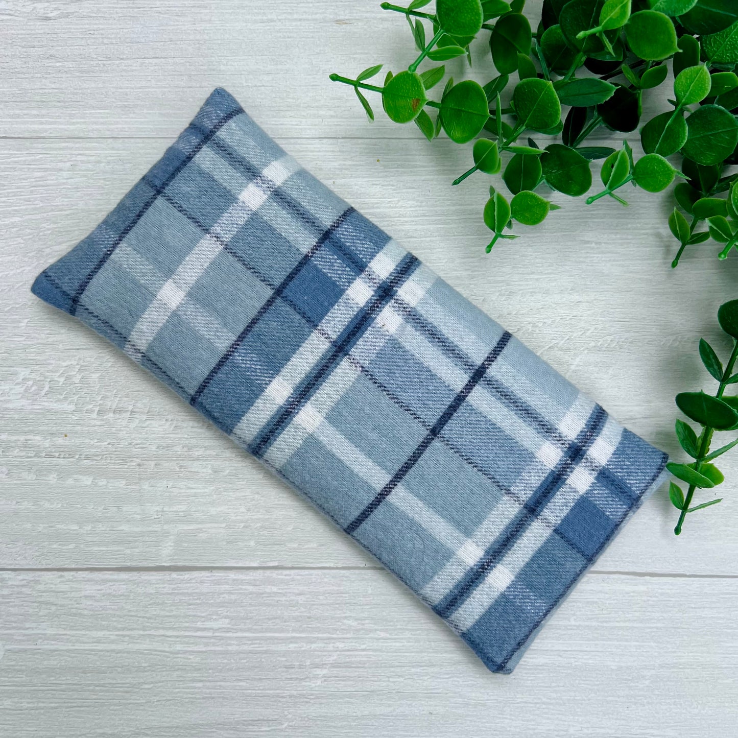Light Blue Plaid Reusable Hot & Cold Eye Mask Therapy Pack | CrystalxClear Collection