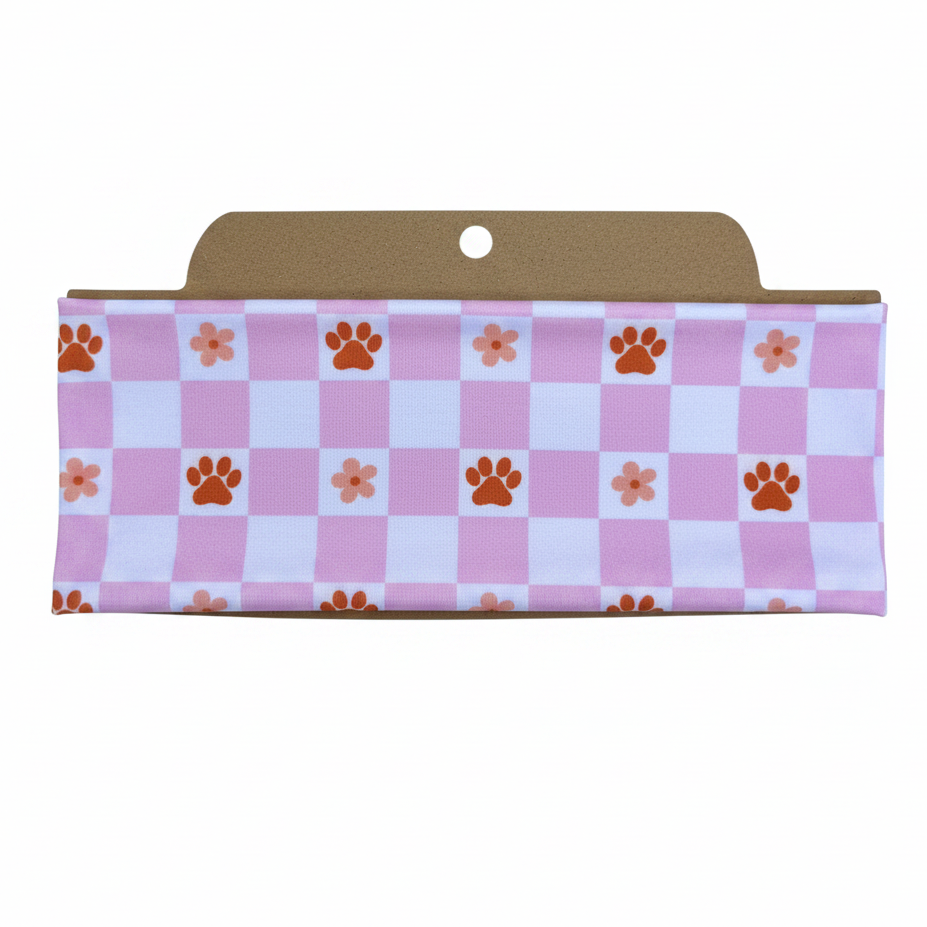 Paw Prints Soft Stretch Twist Knot Headband | CrystalxClear Collection