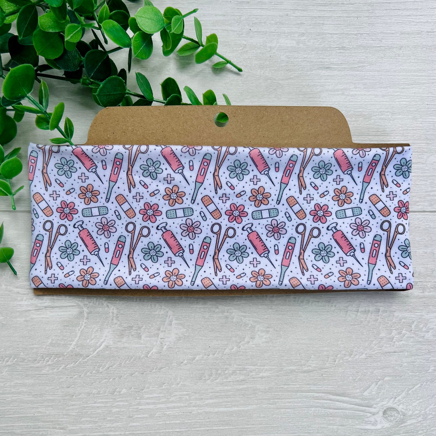 Floral Medical Soft Stretch Twist Knot Headband | CrystalxClear Collection