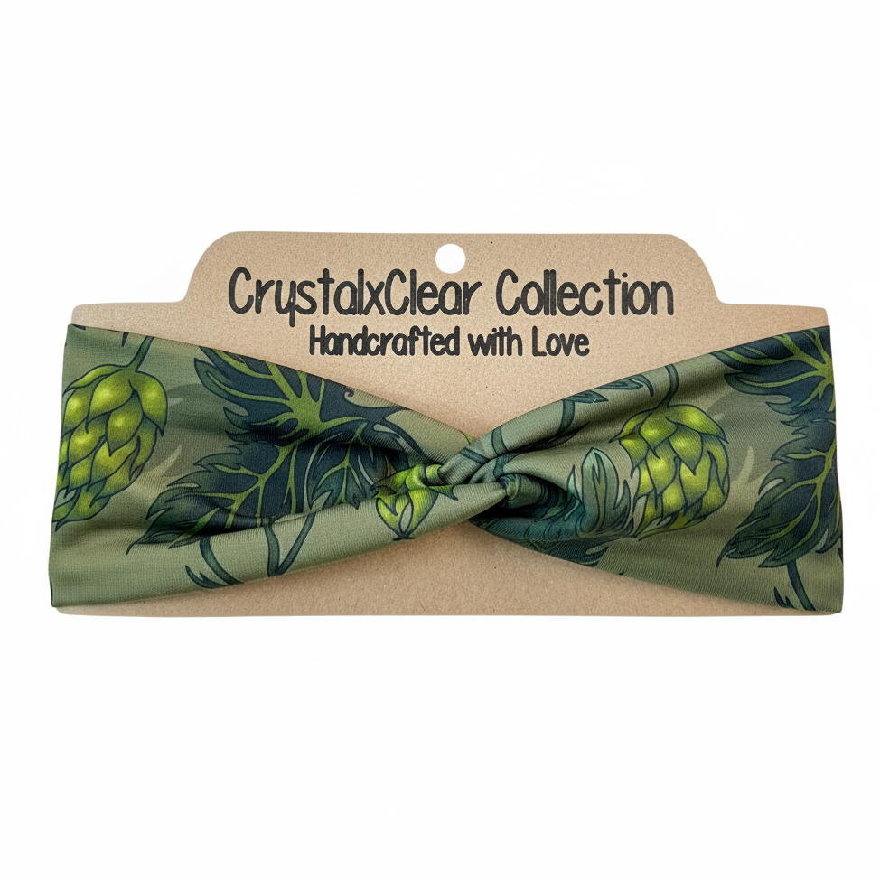 Beer Hops Soft Stretch Twist Knot Headband | CrystalxClear Collection