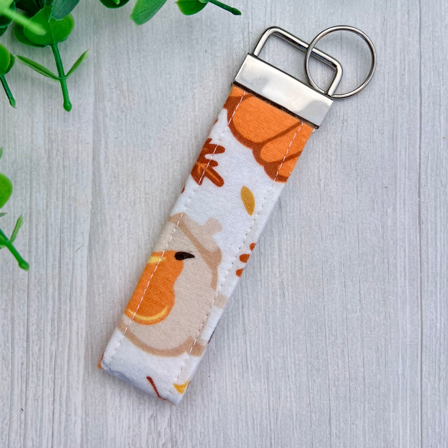 Pumpkin Spice - Fabric Keychain Handle