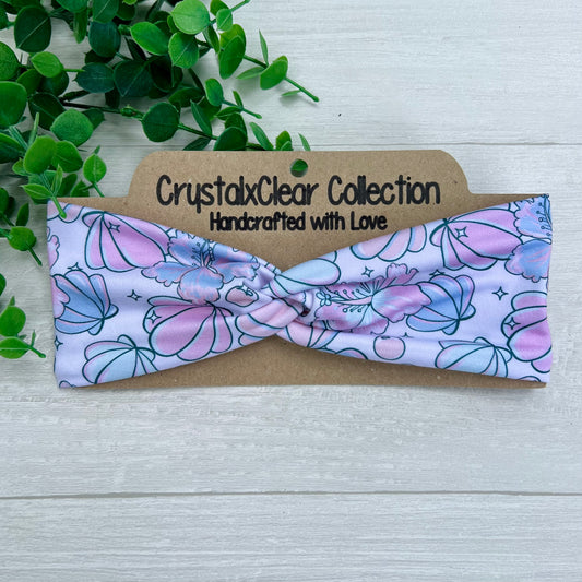 Summer Sea Shell Soft Stretch Twist Knot Headband | CrystalxClear Collection