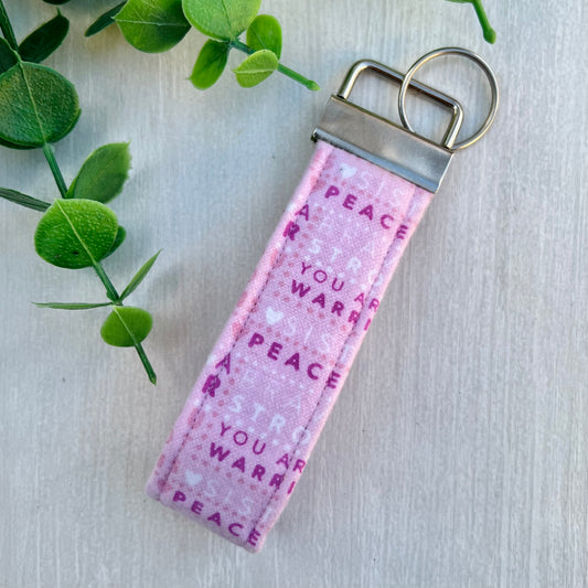 Warrior Strength - Fabric Keychain Handle