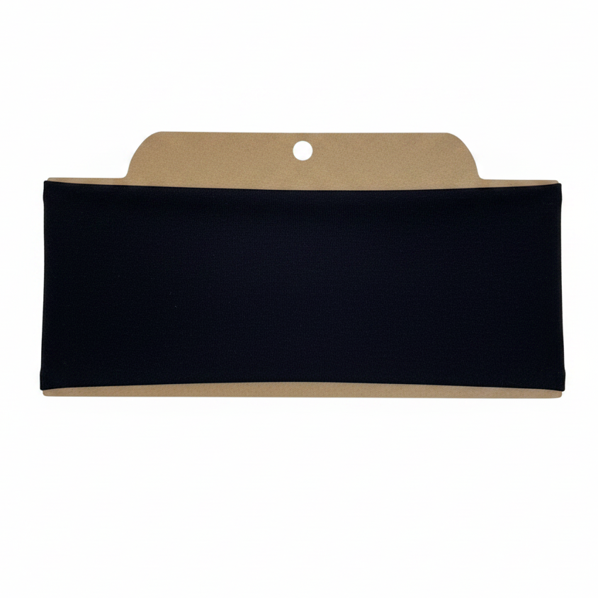 Solid Black Soft Stretch Twist Knot Headband | CrystalxClear Collection