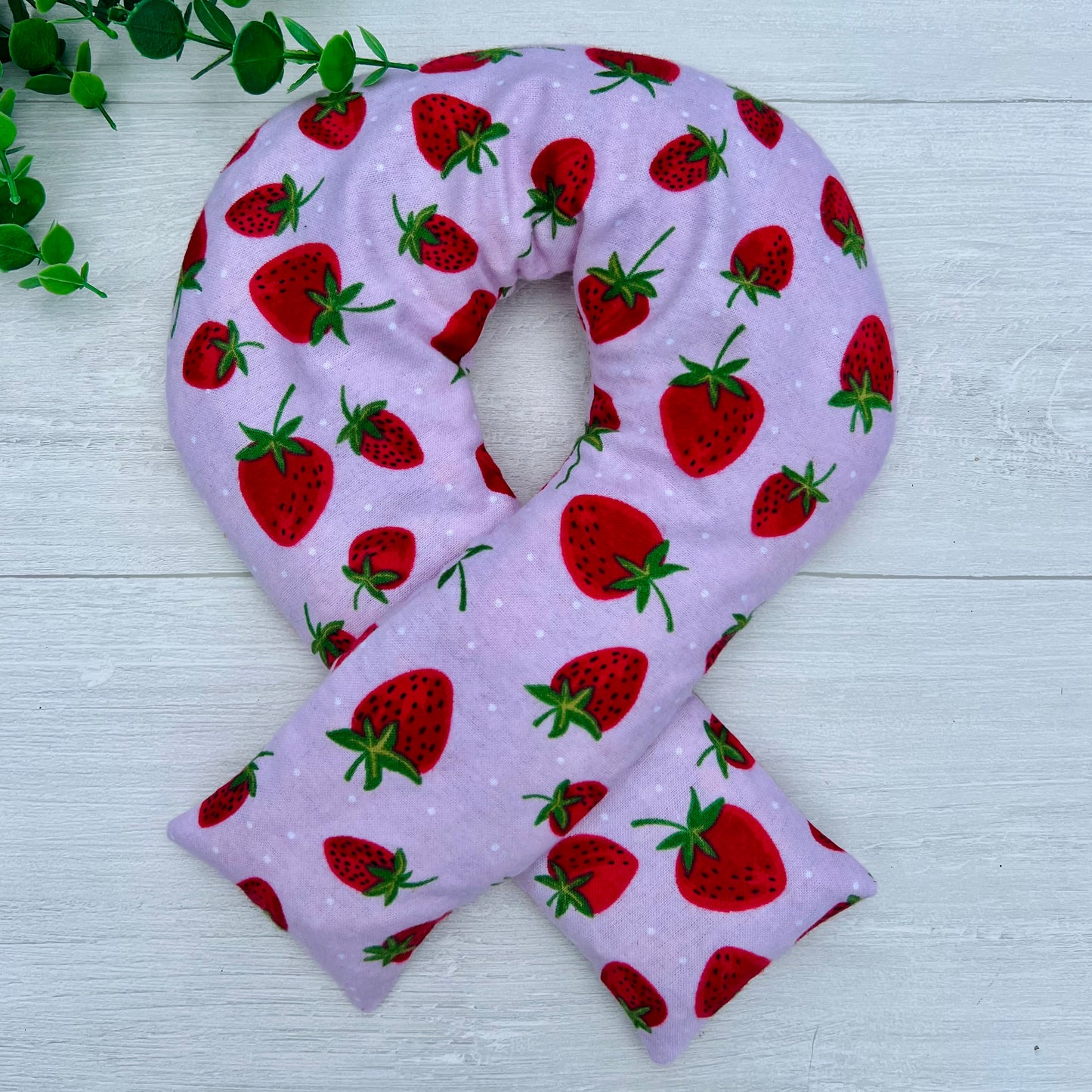 Strawberries Weighted Hot & Cold Neck Wrap | CrystalxClear Collection