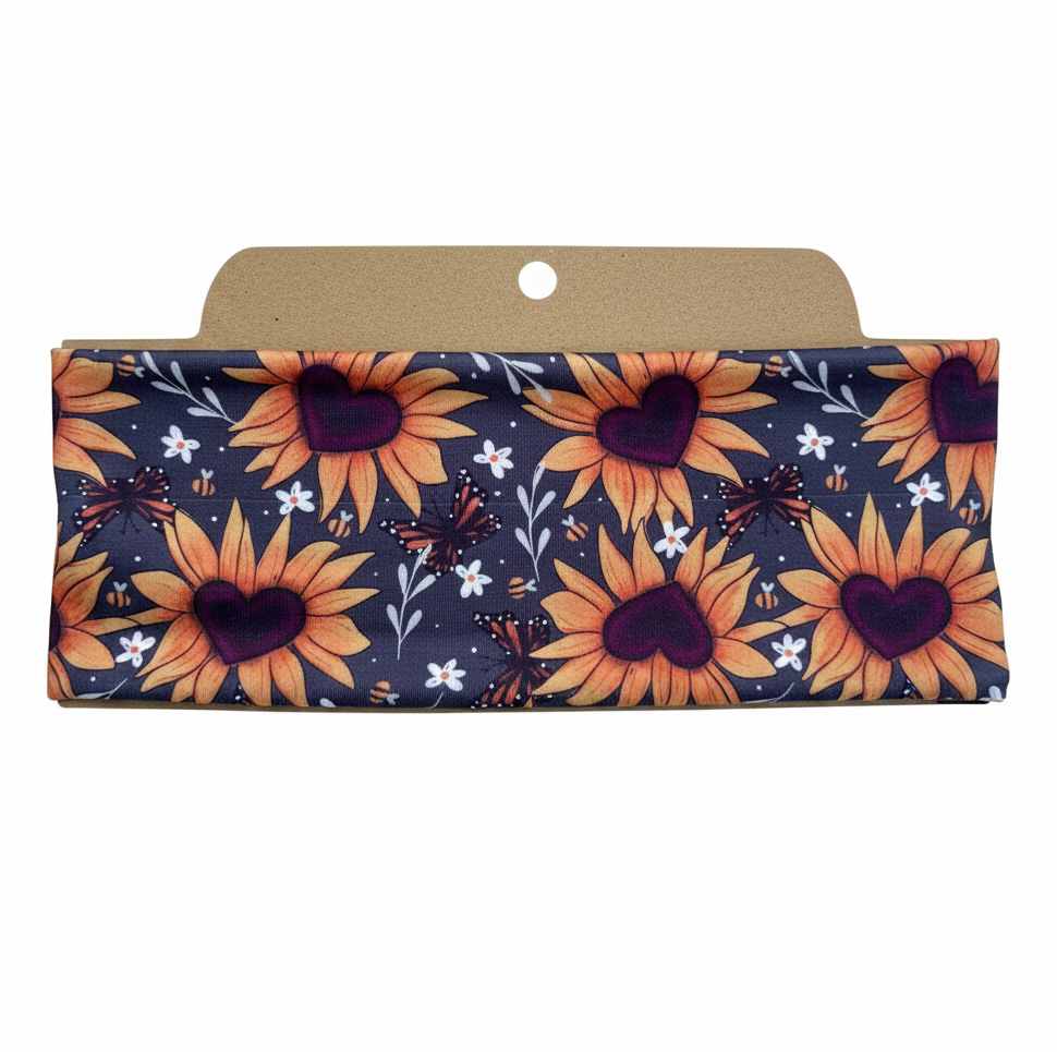 Sunflower Power Soft Stretch Twist Knot Headband | CrystalxClear Collection