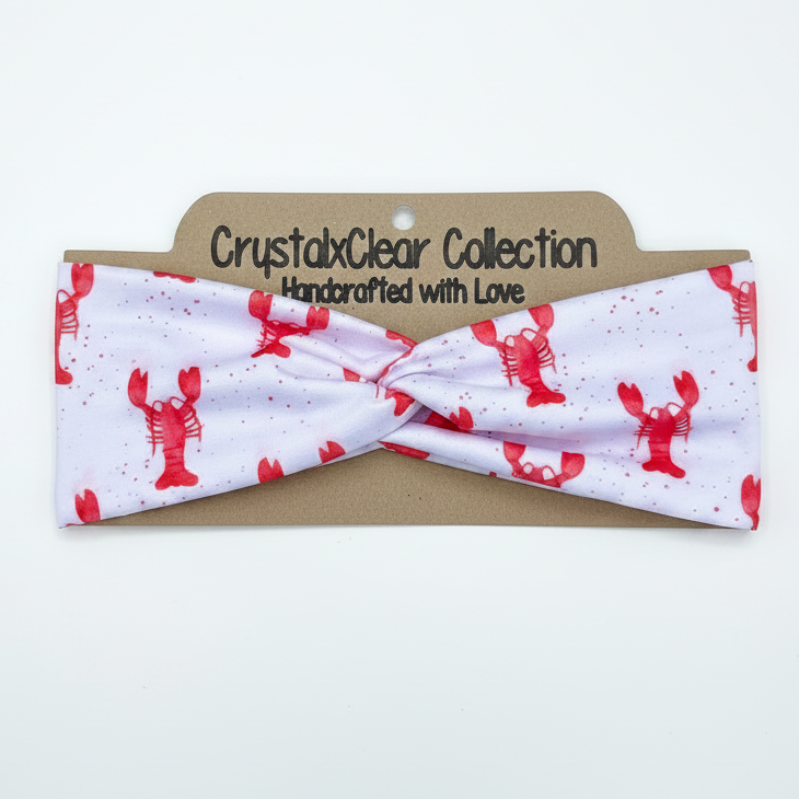 You're My Lobster Soft Stretch Twist Knot Headband | CrystalxClear Collection