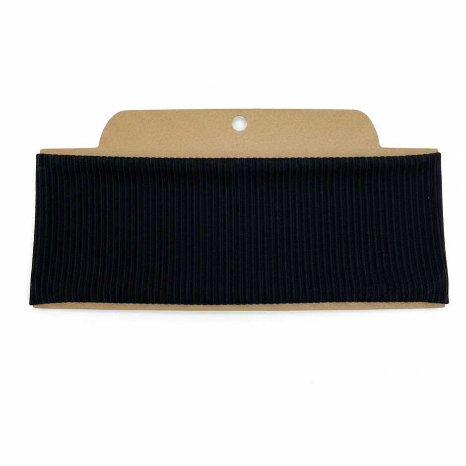 Ribbed Solid Black Soft Stretch Twist Knot Headband | CrystalxClear Collection