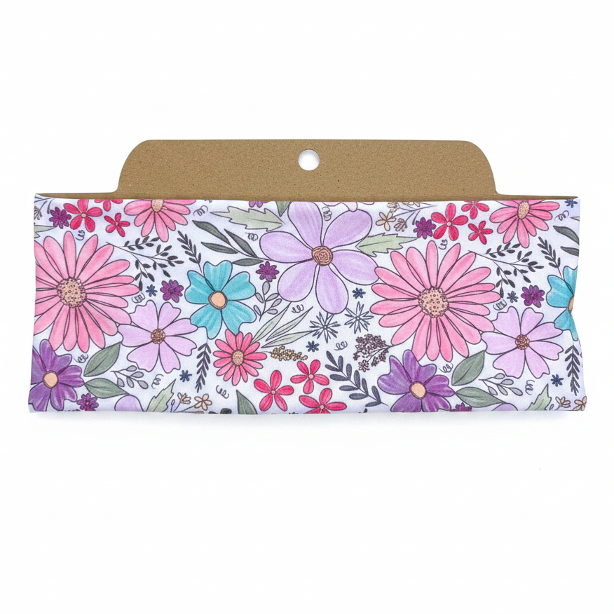 Spring Floral Soft Stretch Twist Knot Headband | CrystalxClear Collection