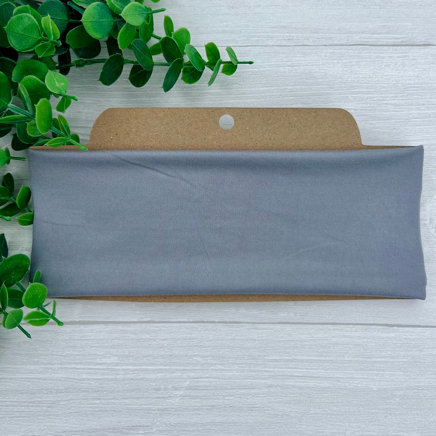 Solid Gray Soft Stretch Twist Knot Headband | CrystalxClear Collection