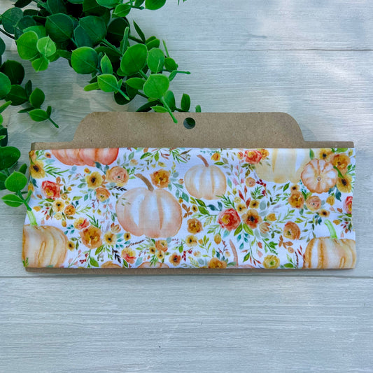 Pumpkin Fall Floral Twist Knot Headband