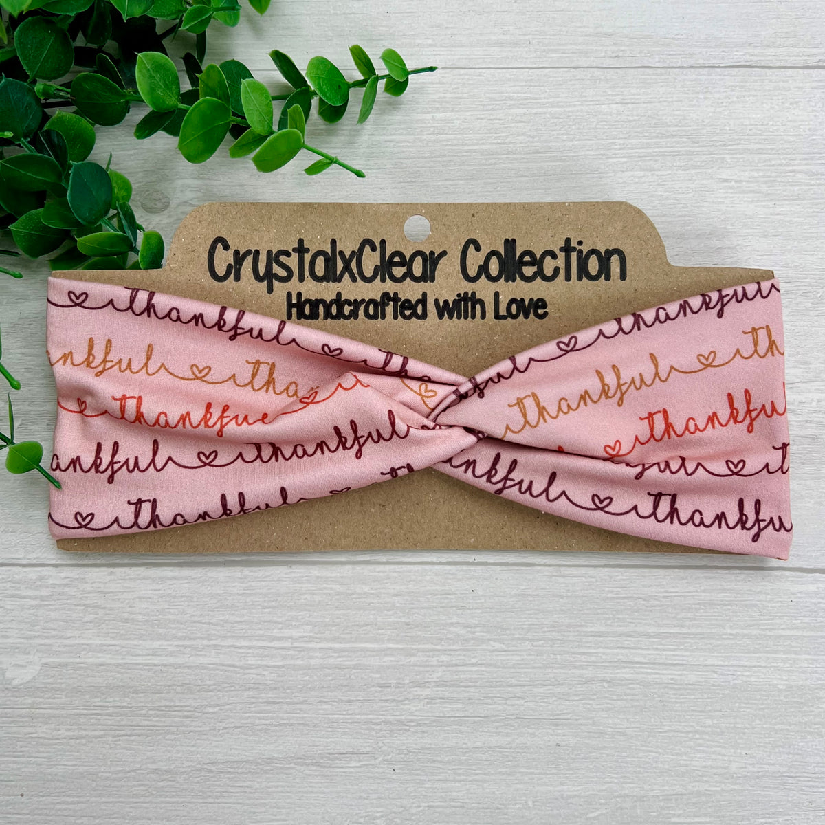 Thankful Soft Stretch Twist Knot Headband | CrystalxClear Collection