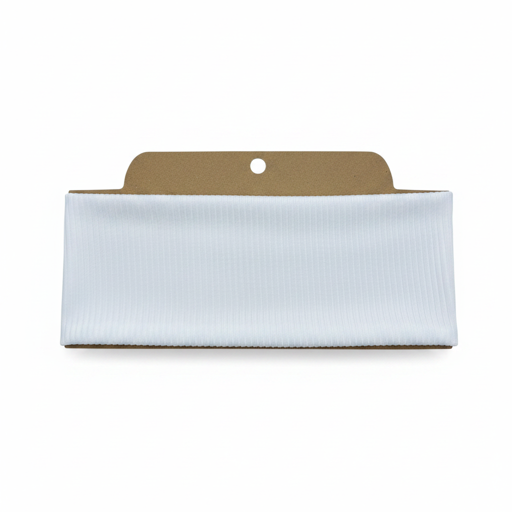 Ribbed Solid White Soft Stretch Twist Knot Headband | CrystalxClear Collection