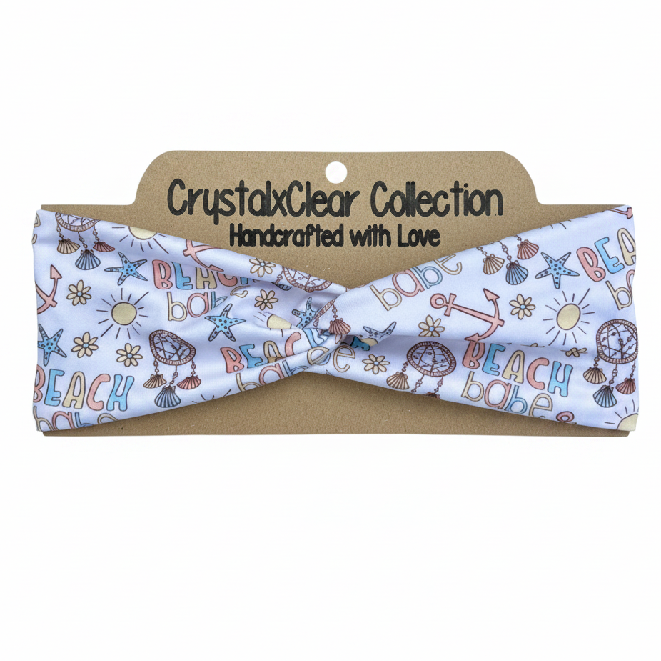 Beach Babe Soft Stretch Twist Knot Headband | CrystalxClear Collection