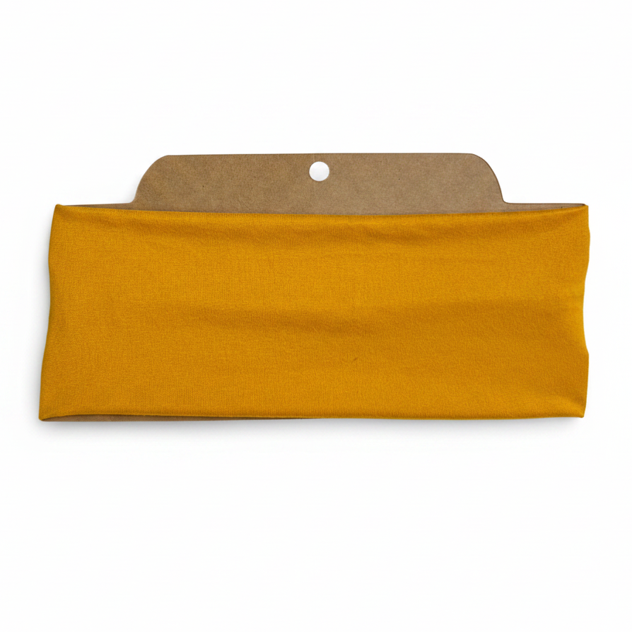 Solid Mustard Soft Stretch Twist Knot Headband | CrystalxClear Collection