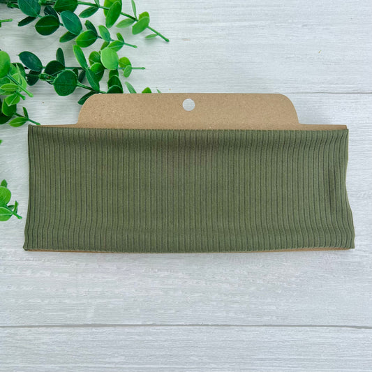 Ribbed Solid Hunter Green Soft Stretch Twist Knot Headband | CrystalxClear Collection