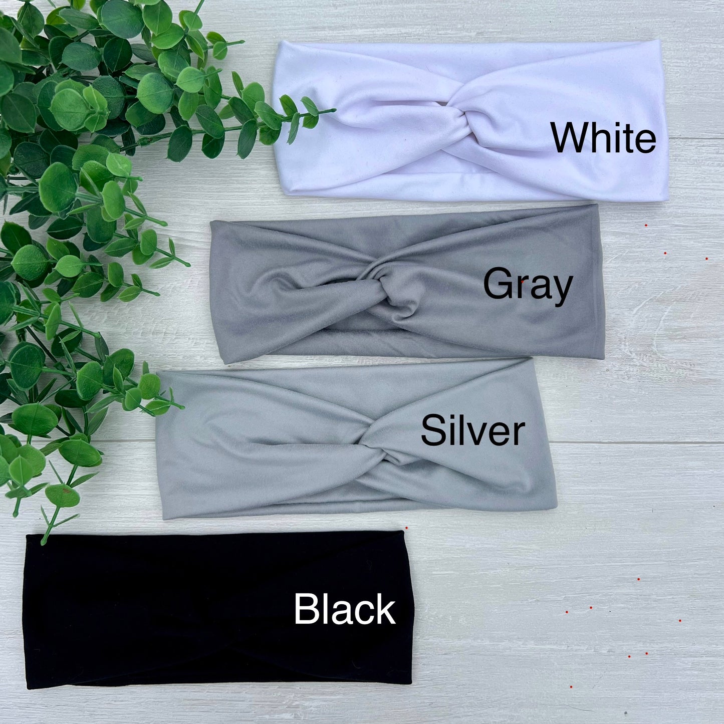 Solid Gray Soft Stretch Twist Knot Headband | CrystalxClear Collection