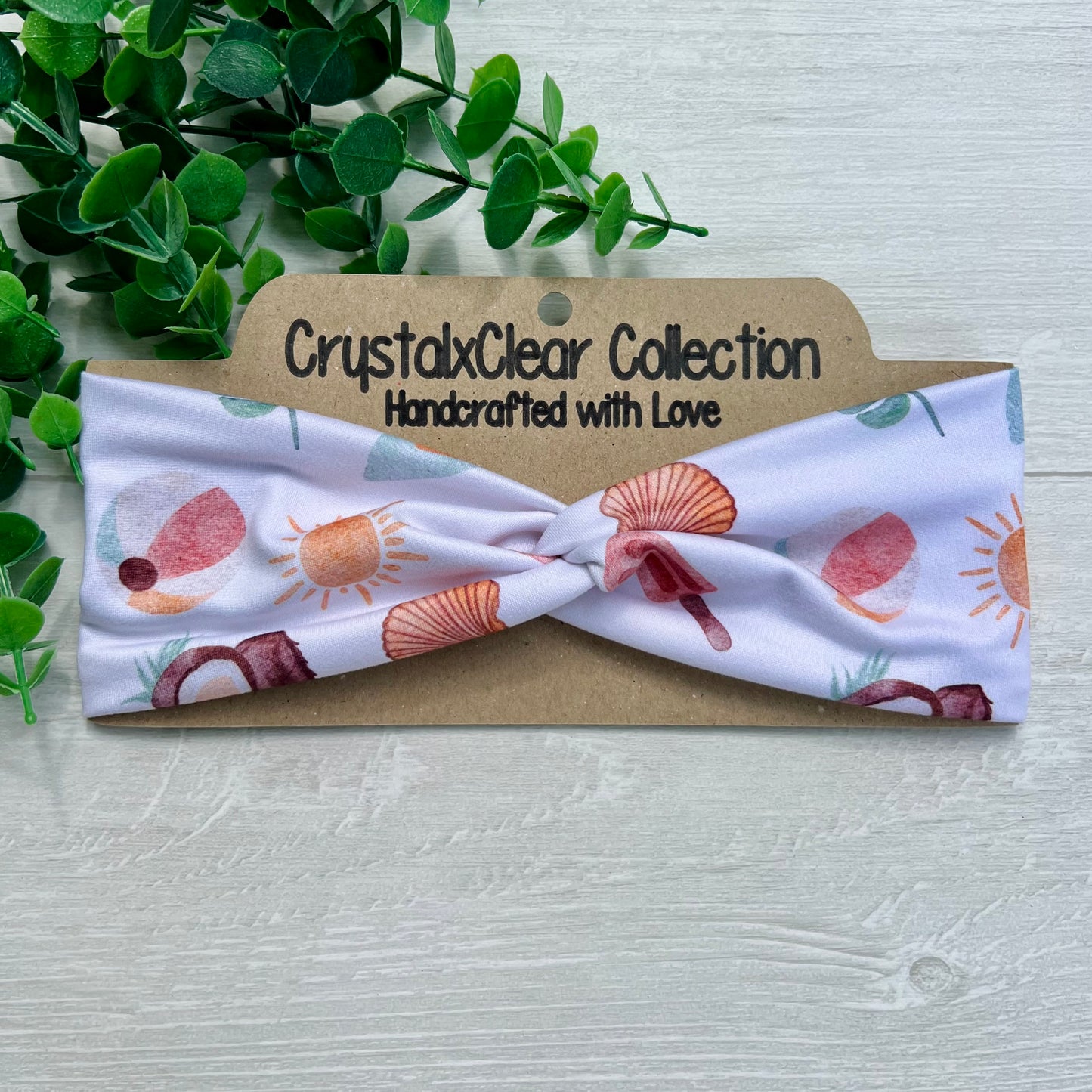 Sally Sells Seashells Soft Stretch Twist Knot Headband | CrystalxClear Collection