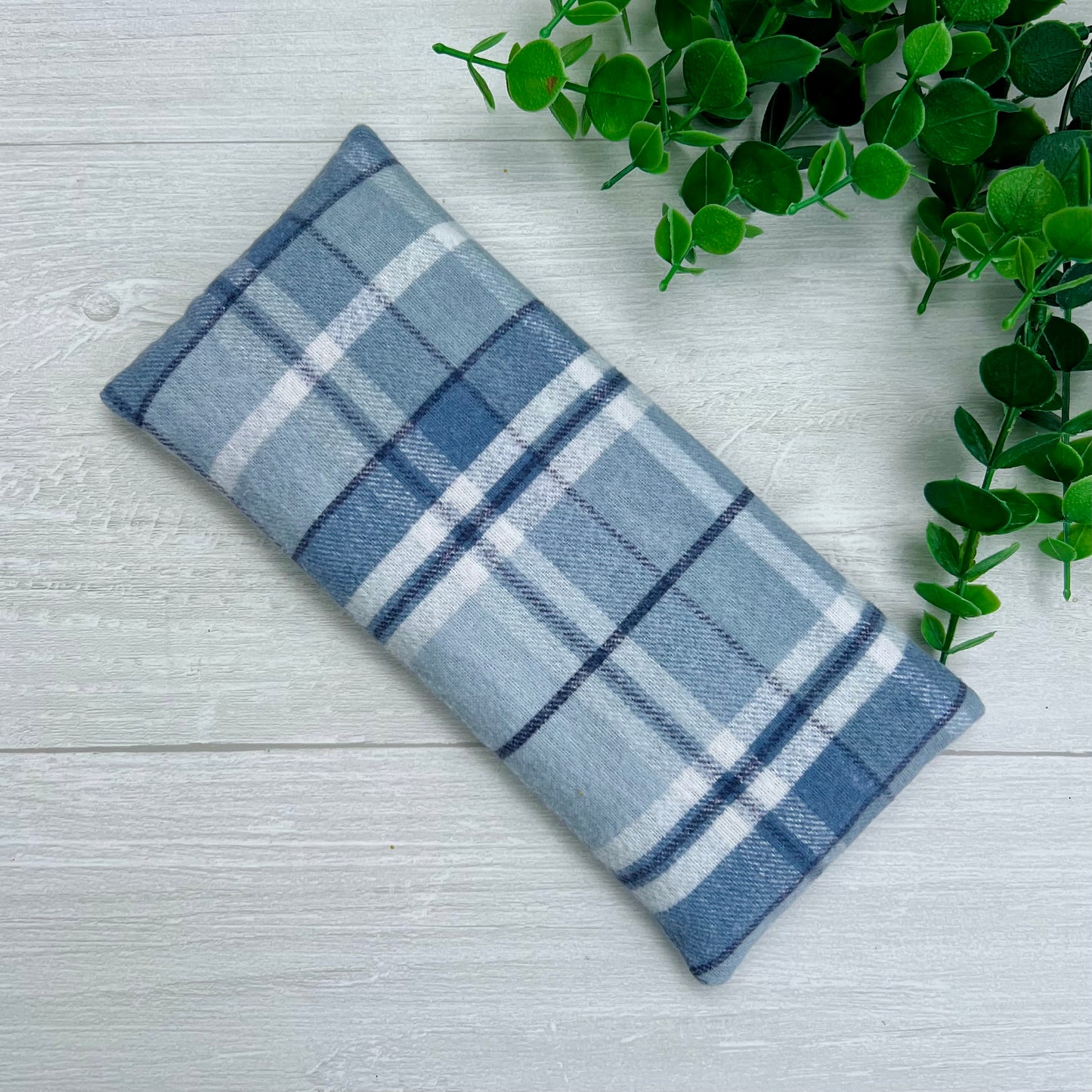 Light Blue Plaid Reusable Hot & Cold Eye Mask Therapy Pack | CrystalxClear Collection