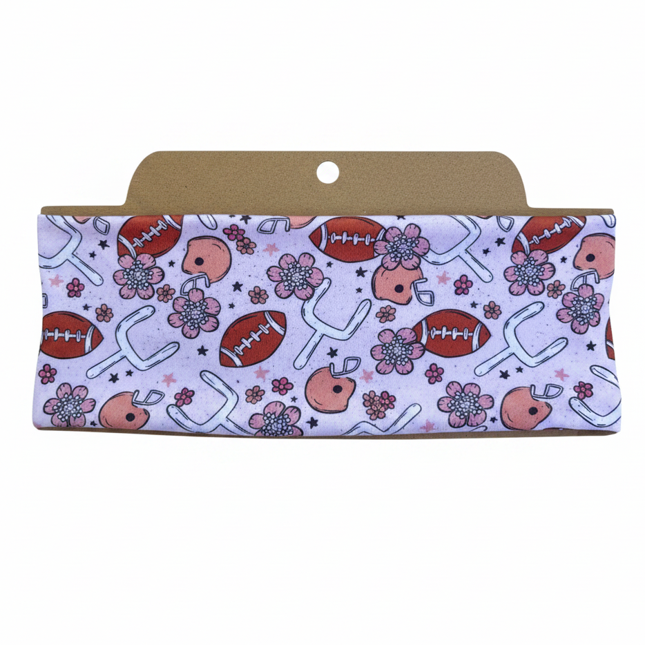 Floral Football Soft Stretch Twist Knot Headband | CrystalxClear Collection