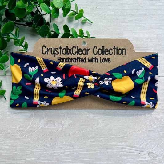 Teacher Appreciation Soft Stretch Twist Knot Headband | CrystalxClear Collection