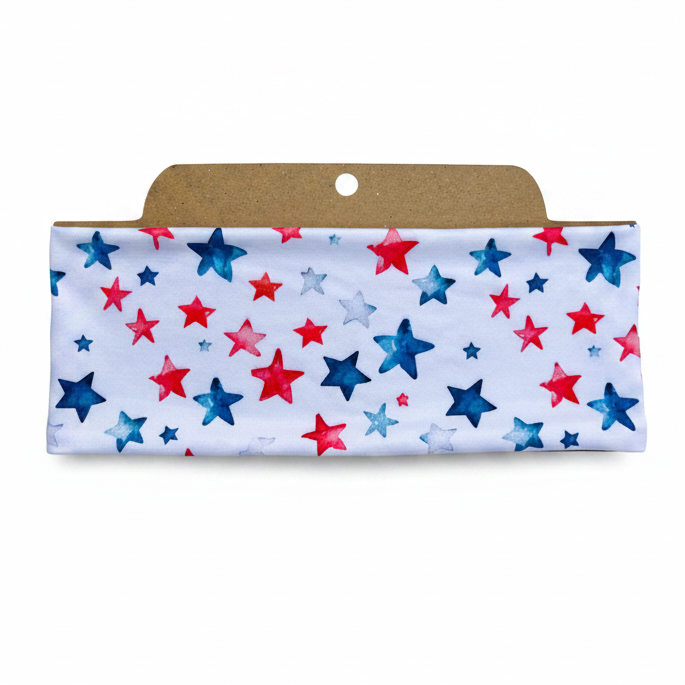 Patriotic Stars Soft Stretch Twist Knot Headband | CrystalxClear Collection