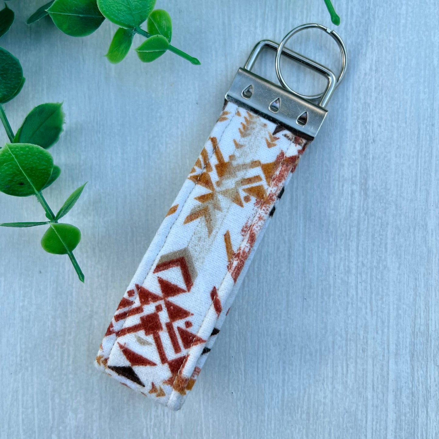 Neutral Aztec - Fabric Keychain Handle