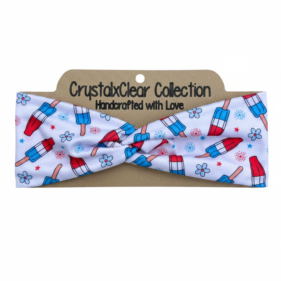 Rocket Pop Soft Stretch Twist Knot Headband | CrystalxClear Collection