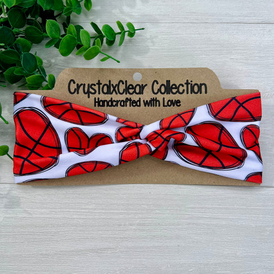 Basketball Love Soft Stretch Twist Knot Headband | CrystalxClear Collection