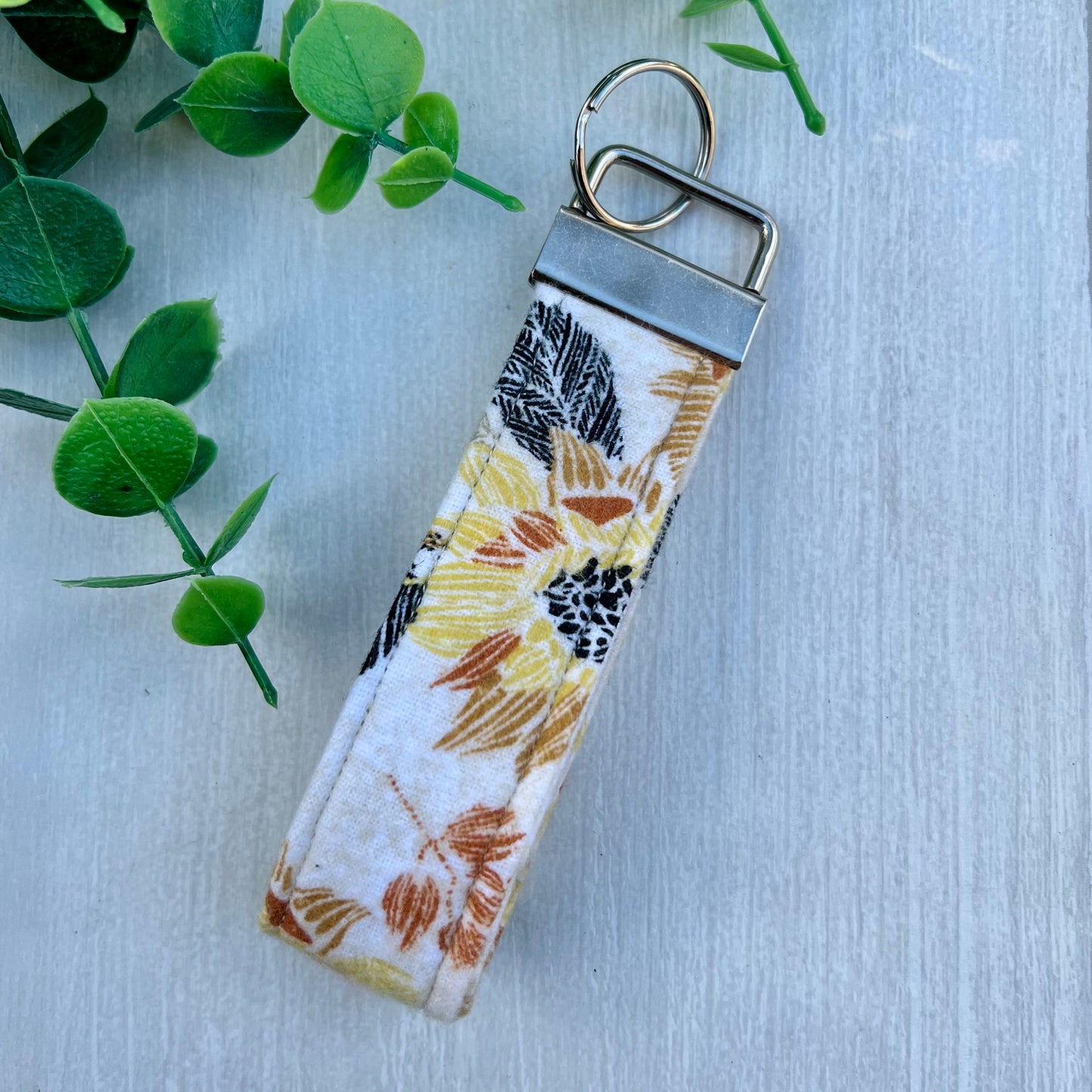 Sunflower Stamp - Fabric Keychain Handle