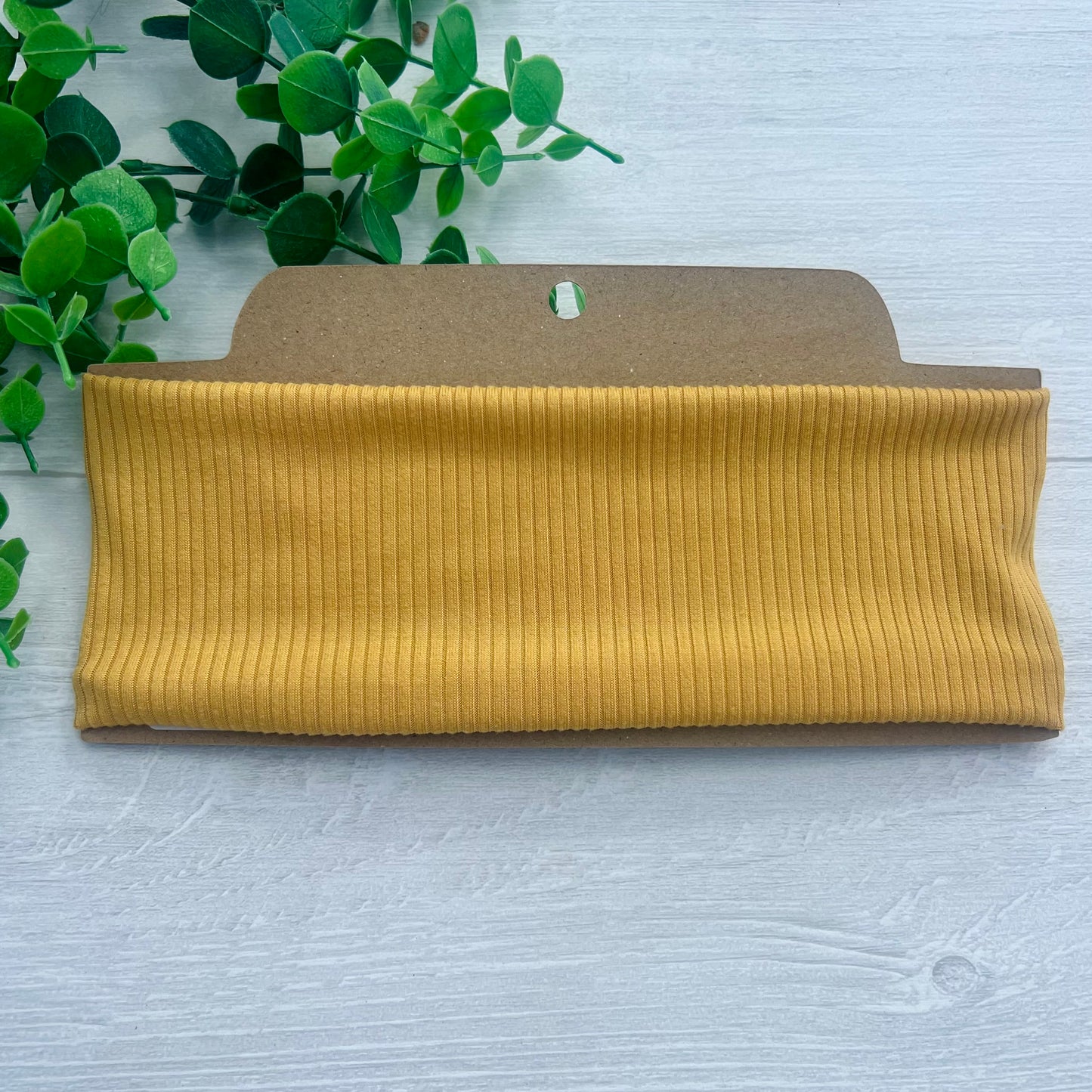 Ribbed Solid Mustard Soft Stretch Twist Knot Headband | CrystalxClear Collection