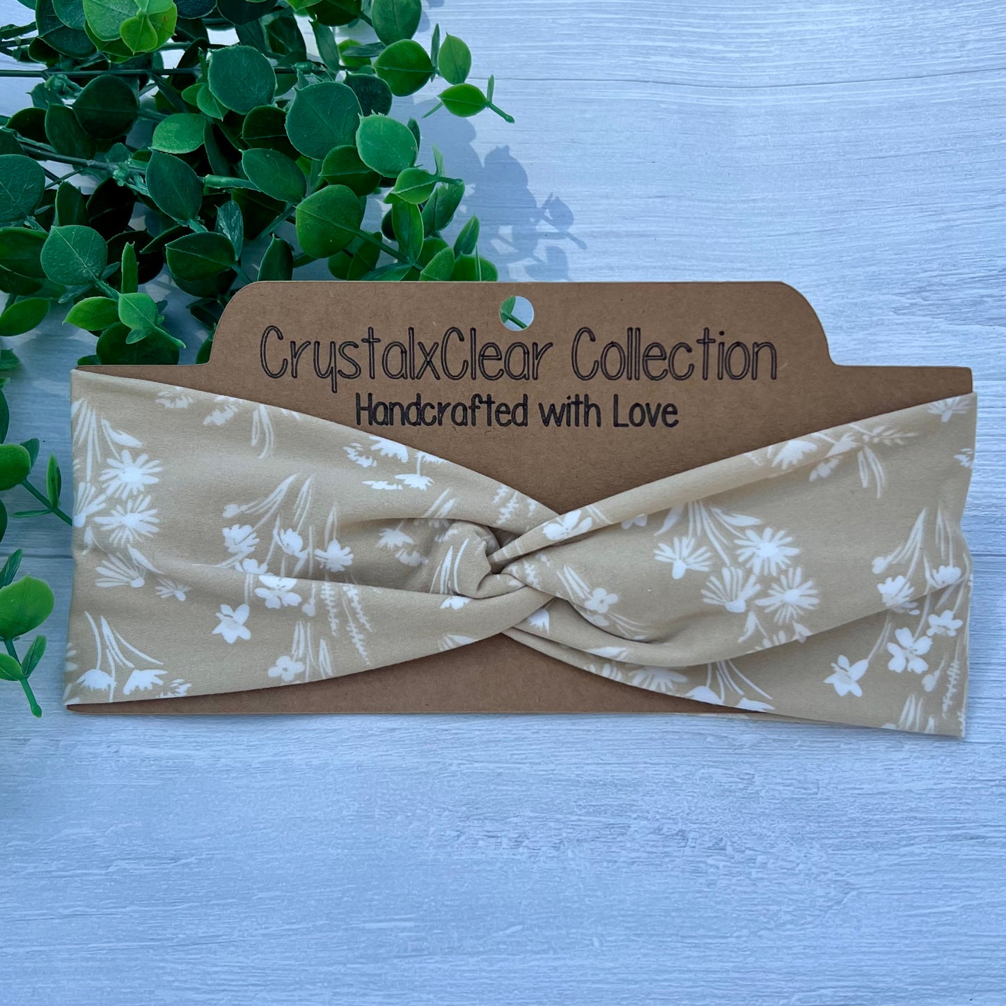 Beige Floral Headband