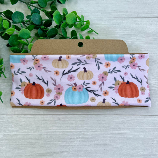 Fall Pumpkins Soft Stretch Twist Knot Headband | CrystalxClear Collection