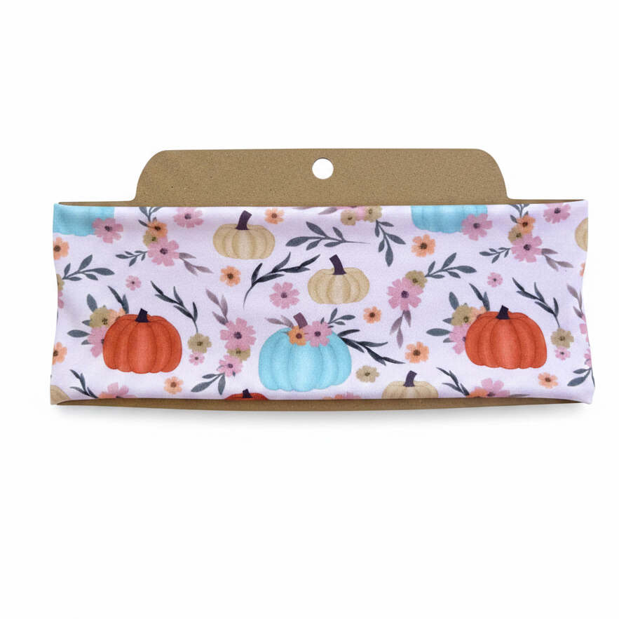 Fall Pumpkins Soft Stretch Twist Knot Headband | CrystalxClear Collection