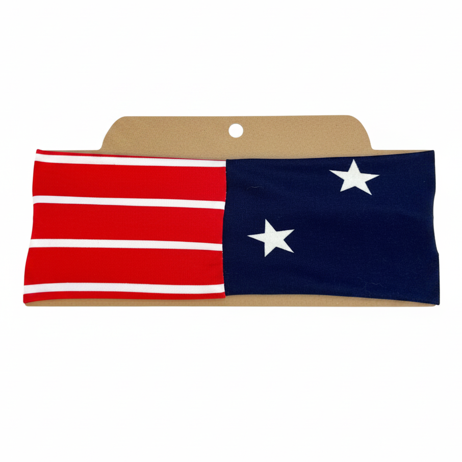 Stars & Stripes Soft Stretch Twist Knot Headband | CrystalxClear Collection
